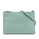 Large Lambskin Trio Crossbody Green - Lab Luxury Resale