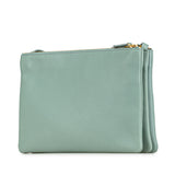 Large Lambskin Trio Crossbody Green - Lab Luxury Resale