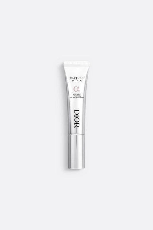 Dior Total Capture Retouching Beauty product in packaging, featuring sleek black and gold design, on a white background.
