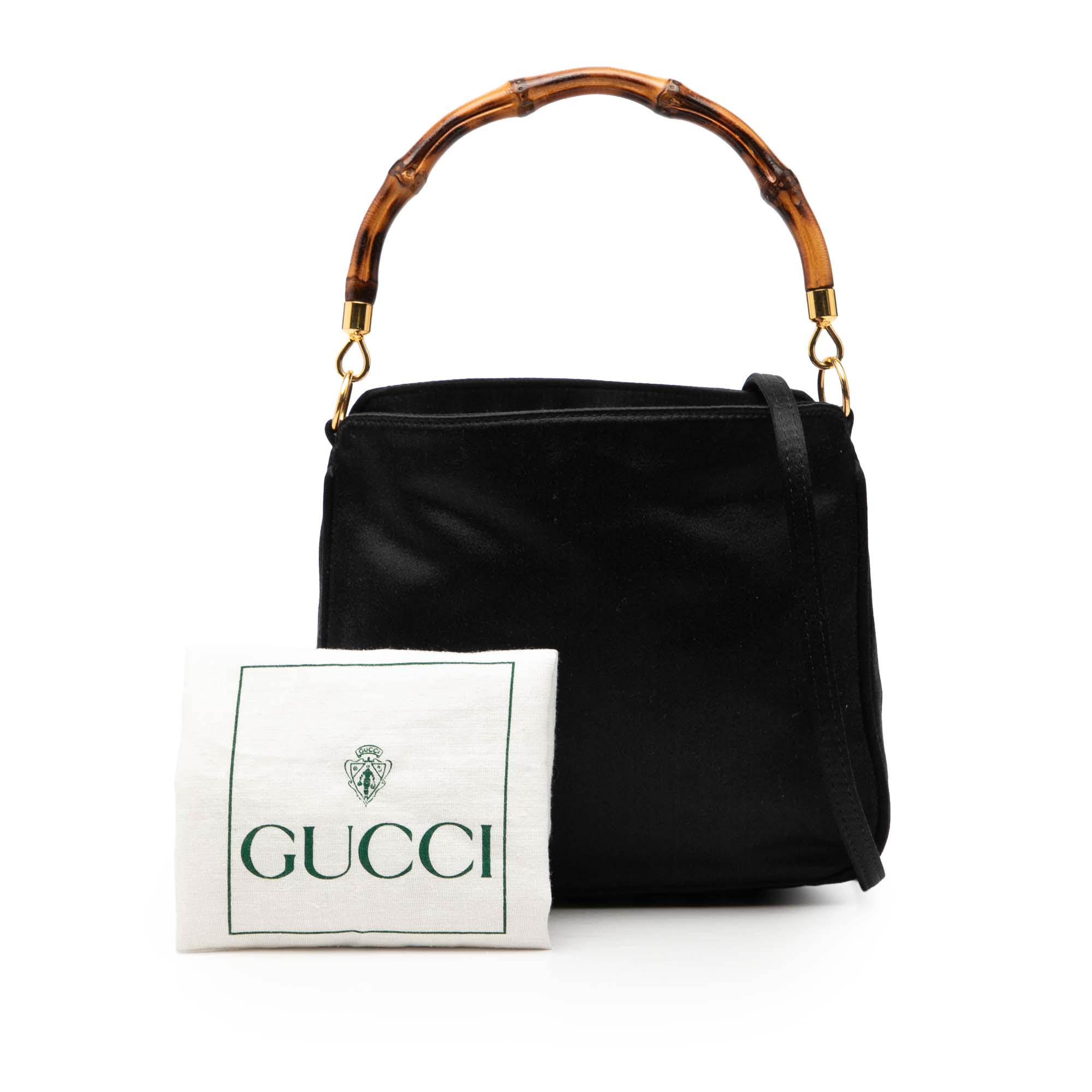Bamboo Satin Satchel Black - Lab Luxury Resale