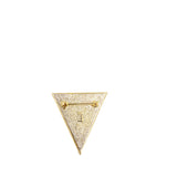 Gold Plated Triangle Rhinestones Brooch Gold - Lab Luxury Resale