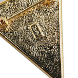 Gold Plated Triangle Rhinestones Brooch Gold - Lab Luxury Resale