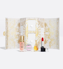 Dior Le Mini 30 Montaigne gift set with beauty products in packaging, featuring Dior branding and elegant design.