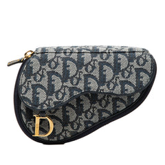 Diorissimo Canvas Saddle Pouch Blue - Lab Luxury Resale