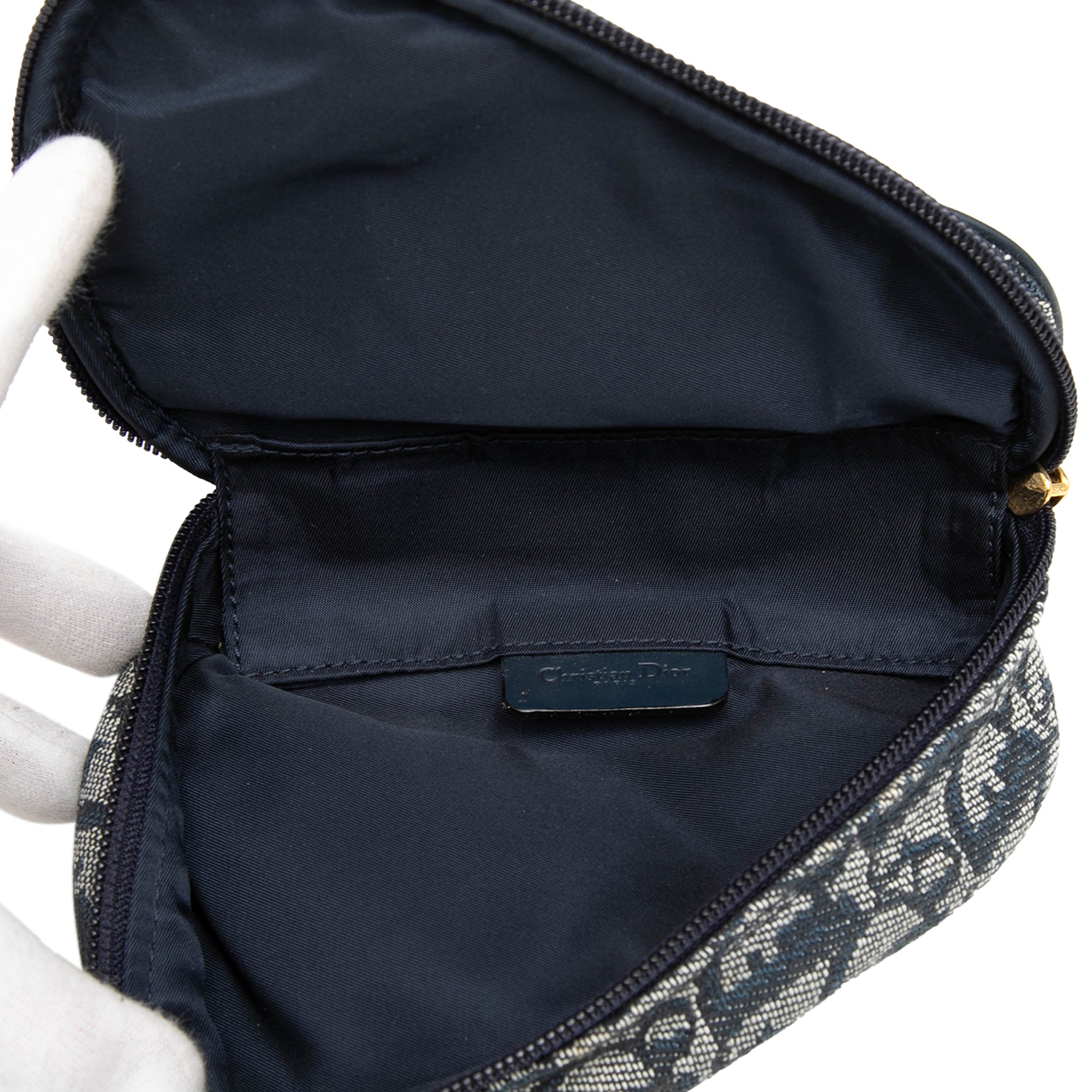 Diorissimo Canvas Saddle Pouch Blue - Lab Luxury Resale