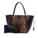 Pony Hair and Leather Leopard Printed Le Hinge Tote Brown - Lab Luxury Resale