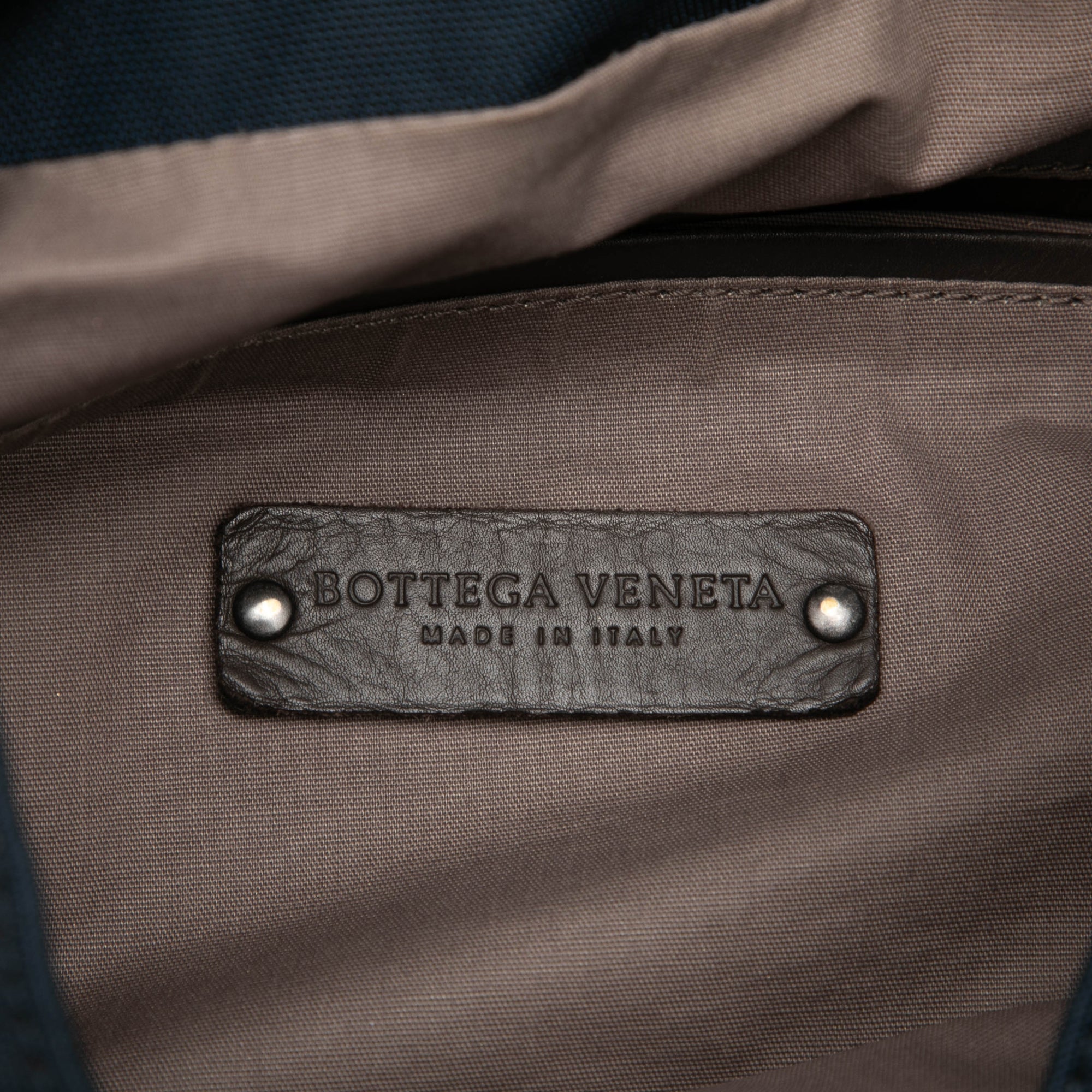 Canvas and Nappa Intrecciato Flap Backpack Blue - Lab Luxury Resale