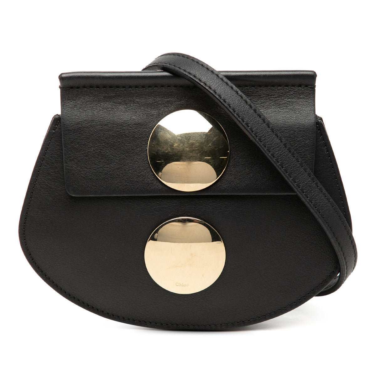 Mini Leather Faye Crossbody Black - Lab Luxury Resale