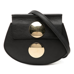 Mini Leather Faye Crossbody Black - Lab Luxury Resale