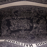 Large Canvas Toile de Jouy Reverse Embroidered Book Tote Blue - Lab Luxury Resale