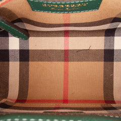 Small Grained Calfskin Buckle Tote Green - Lab Luxury Resale