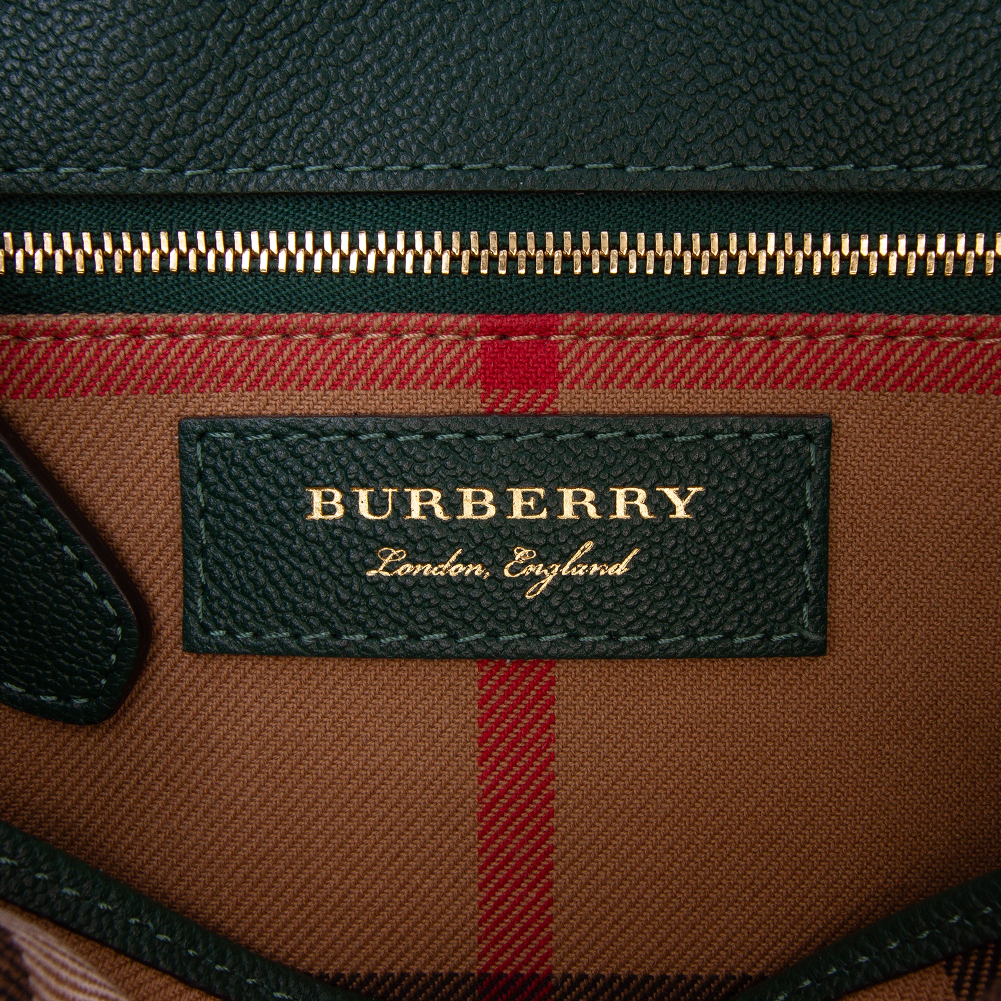 Small Grained Calfskin Buckle Tote Green - Lab Luxury Resale