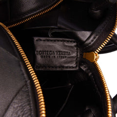 Mini Lambskin Intreccio Cassette Camera Bag Black - Lab Luxury Resale