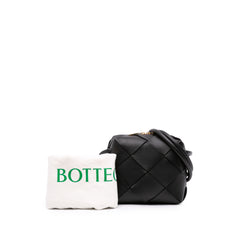 Mini Lambskin Intreccio Cassette Camera Bag Black - Lab Luxury Resale