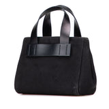Small Canapa Canvas and leather Logo Satchel Black - Lab Luxury Resale