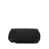 Small Canapa Canvas and leather Logo Satchel Black - Lab Luxury Resale
