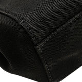 Small Canapa Canvas and leather Logo Satchel Black - Lab Luxury Resale