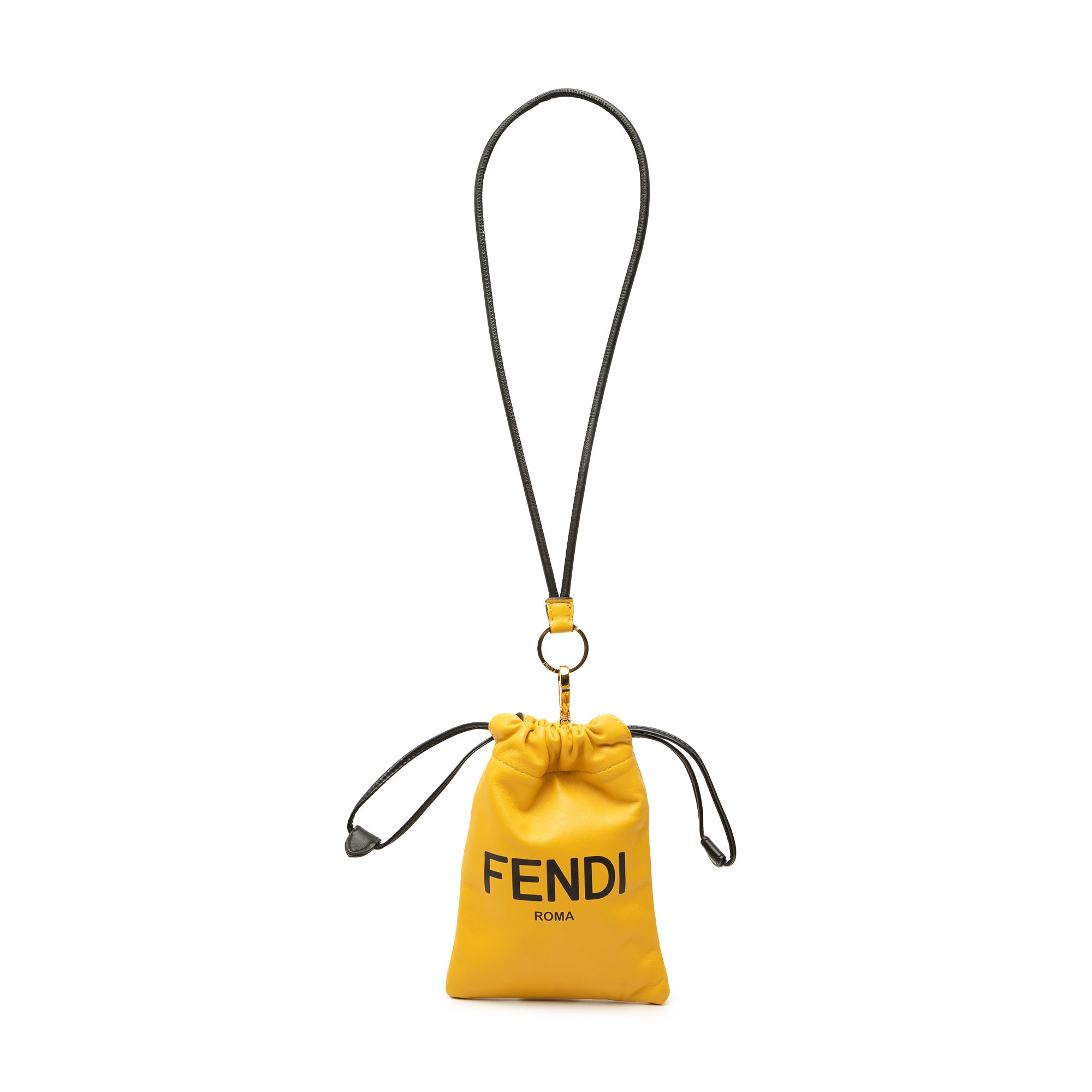 Nappa Logo Neck Phone Pouch Yellow - Lab Luxury Resale