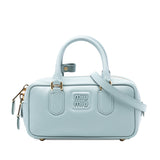 Miu Miu Leather Arcadie Satchel Blue