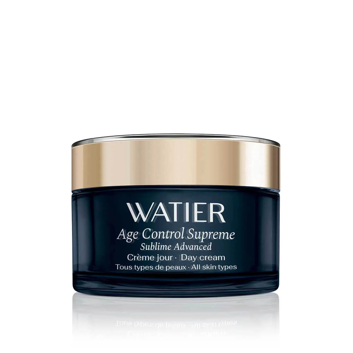 Watier Age Control Supreme Day Cream in 50ml jar, featuring smooth, luxurious skincare for youthful, radiant skin.