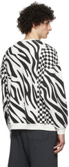 R13 Black & White Tiger & Checker Sweatshirt OS