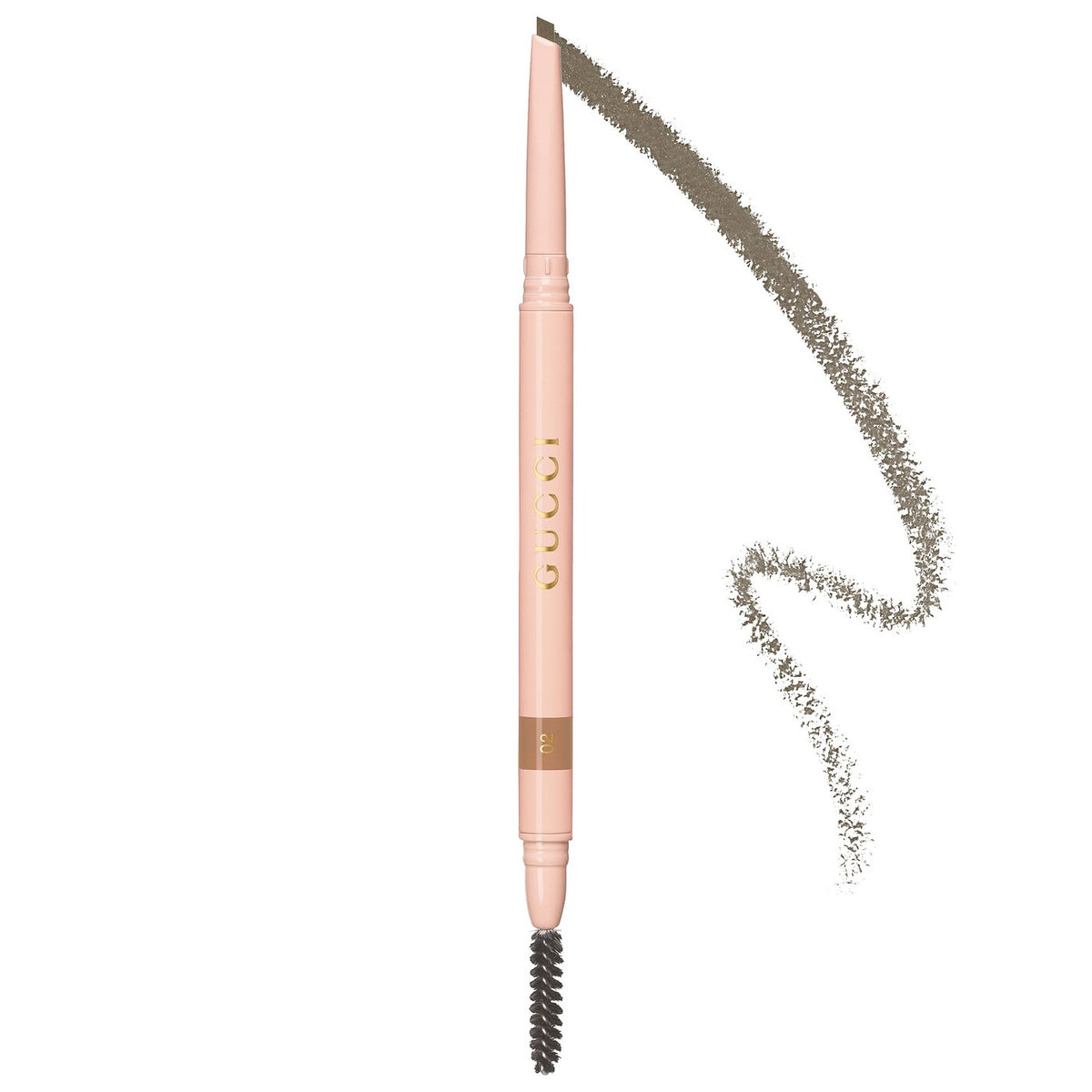 Gucci waterproof retractable eyebrow pencil in blonde shade, new in box, perfect for natural, defined brows.