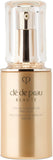 Bottle of CLÉ DE PEAU BEAUTÉ Precious Gold Vitality Serum 40 mL, unopened, with elegant packaging visible.