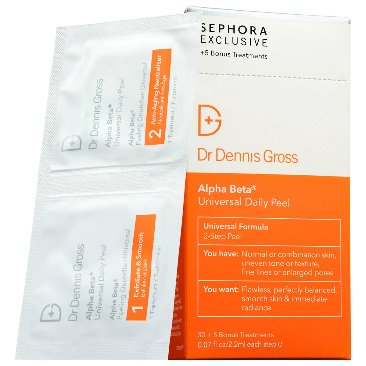 Dr. Dennis Gross Alpha Beta Universal Daily Peel 30 +5 NIB