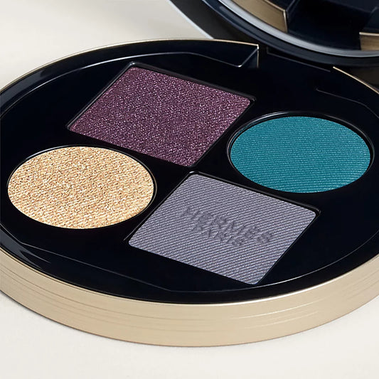 Hermès Ombres d'Hermès eye shadow quartet in limited edition Ombres Optiques, featuring four elegant shades for eye makeup.