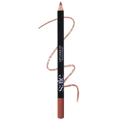 Saie Lip Liner 101 in flirt shade, creamy nourishing lip pencil with smooth application, shown in a close-up image.