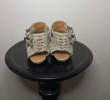 Givenchy taupe leather cage gladiator sandals size 35 with strappy design and open toe, stylish shoes for women.