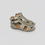 Givenchy taupe leather cage gladiator sandals size 35, stylish shoes with intricate strap design and open toe for a modern look.