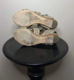 Givenchy taupe leather cage gladiator sandals size 35, showcasing intricate strap design and stylish footwear.