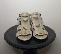 Givenchy taupe leather cage gladiator sandals size 35 with strappy design and open toe for stylish summer footwear