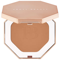Fenty Beauty Sun Stalk'r Instant Warmth Bronzer in various shades, new in box, with a sleek compact design and warm-toned powder.