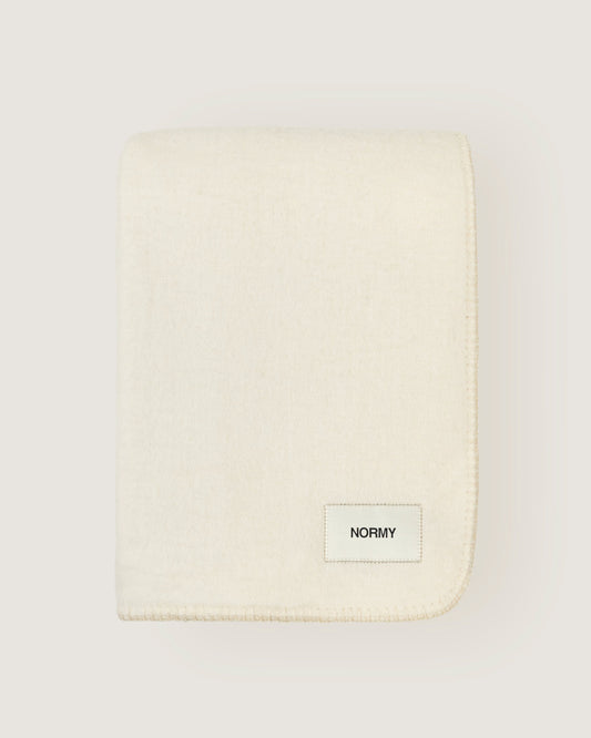 Normy Merino Wool Blanket in Moon - 50" x 70" NIB