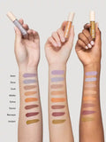 Ilia Liquid Powder Eye Tint in multiple shades, showing matte and chromatic finishes, for versatile eye makeup looks.