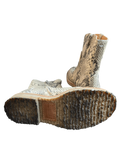 Maison Martin Margiela snakeskin ankle boots in size 35.5, featuring a sleek design and textured snakeskin pattern.
