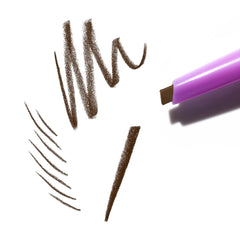 Kosas Brow Pop dual-action eyebrow pencil with shade options, featuring filling and shaping capabilities for natural-looking brows.