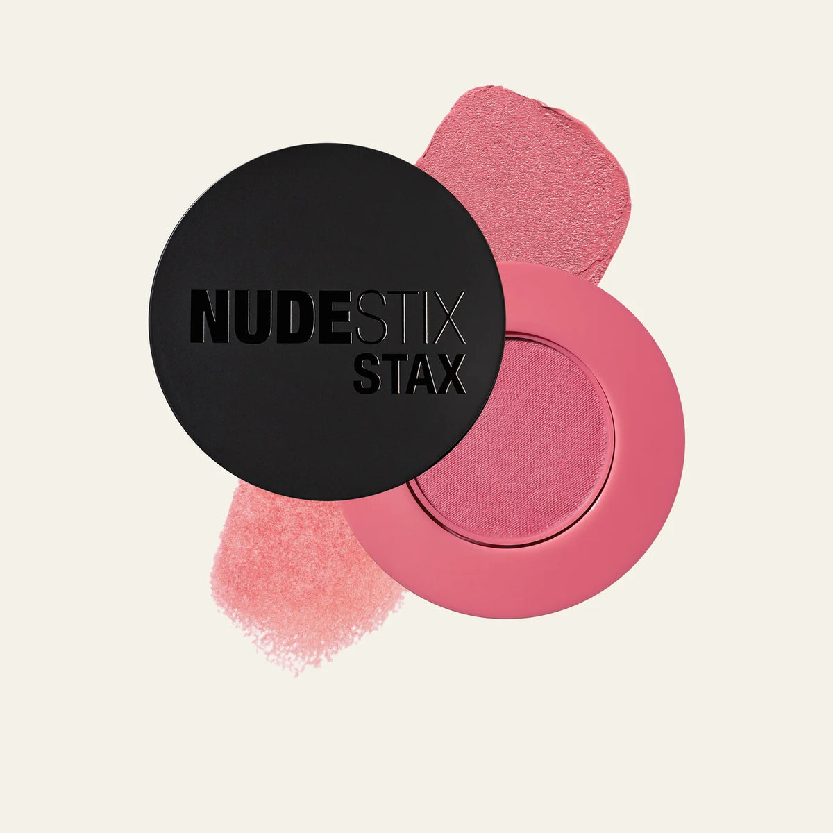 NUDESTIX Nudestix STAX All Over Color Blush Balm in pink shades, featuring soft, blendable blush balms in a sleek container.