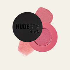 NUDESTIX Nudestix STAX All Over Color Blush Balm in pink shades, featuring soft, blendable blush balms in a sleek container.