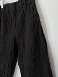 Kristensen du Nord Black Crinkle Pant Size 2