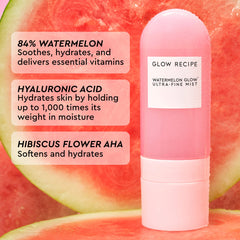 Glow Recipe Watermelon Glow Ultra-Fine Mist in 75ml bottle, a refreshing skincare spray with watermelon extract for a radiant glow.