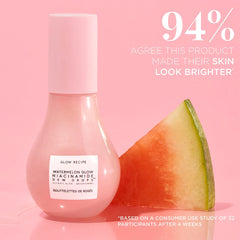 Glow Recipe Watermelon Glow Niacinamide Dew Drops serum bottle with pink and green packaging on a white background.