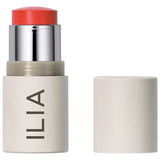Ilia Multi-Stick in various shades, new in box, versatile beauty stick for cheeks and lips, with sleek packaging visible.