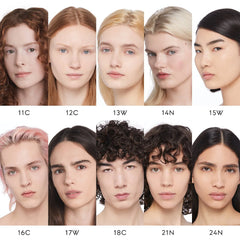 Close-up of Gucci Concentré de Beauté Multi-Use Concealer in various shades, showing sleek packaging and creamy texture.