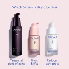 Caudalie Resveratrol-Lift firming serum in 30ml refillable bottle, featuring a sleek design and applicator for skincare routine