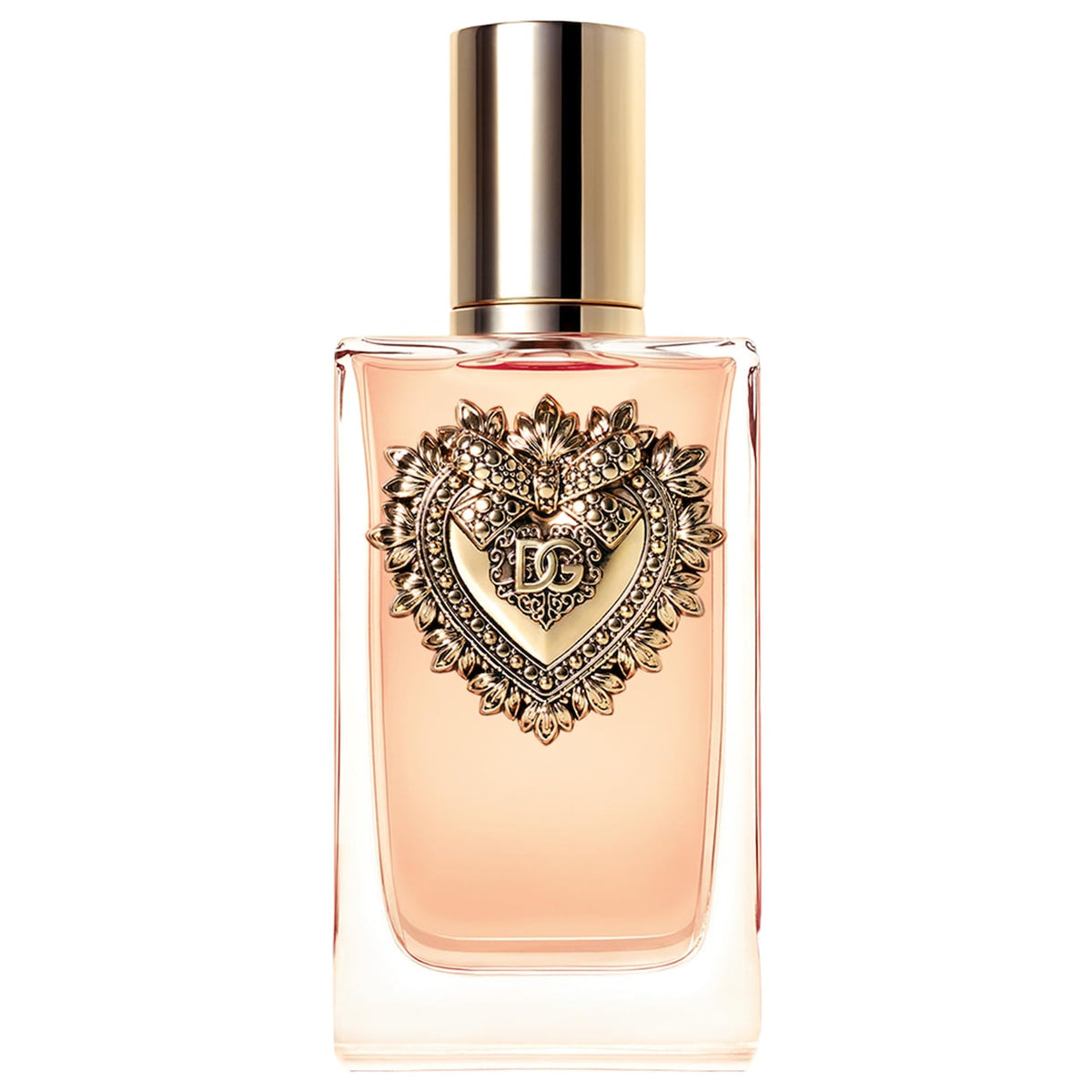 Dolce & Gabbana Devotion Eau de Parfum 100ml bottle with elegant packaging, displayed in a beauty product image.