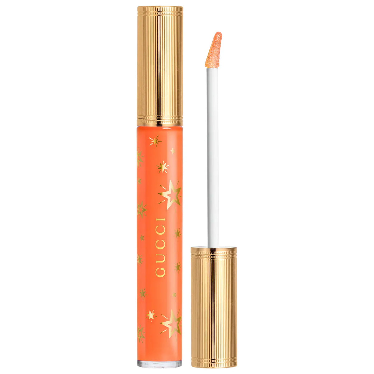 Gucci Gloss à Lèvres hydrating plumping lip gloss in various shades, new in box, featuring a shiny, smooth finish and sleek packaging.