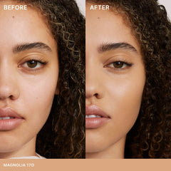 Ilia Skin Rewind Blurring Foundation and Concealer Complexion Stick in various shades, new in box, close-up of product packaging.